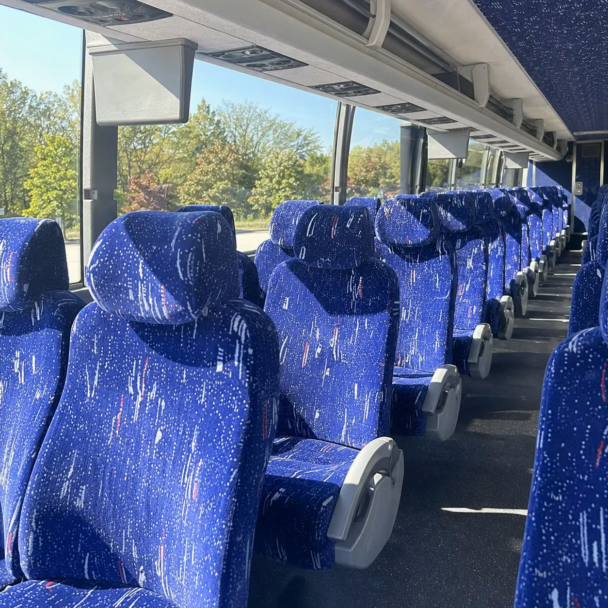 56 passenger charter bus interior